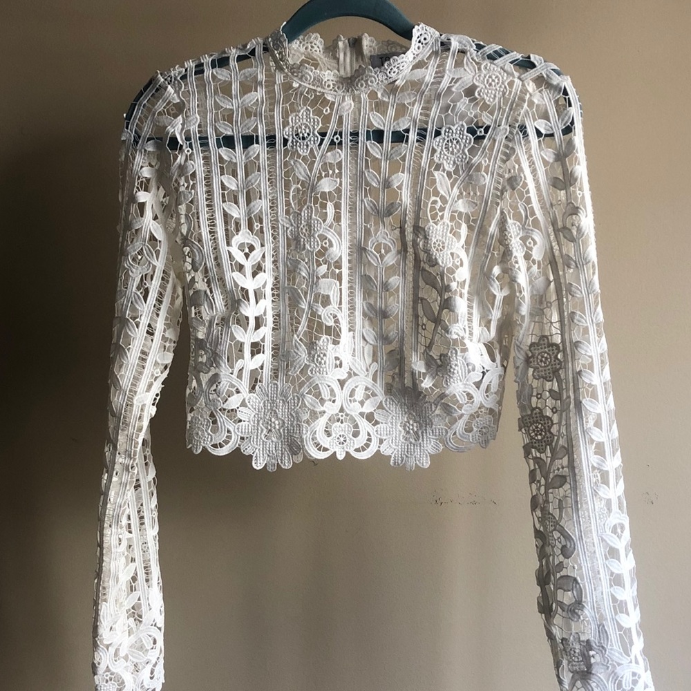 TOBI Lace Crop Top
